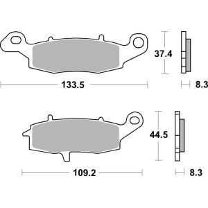 Plaquettes de frein BREMBO route/sport métal fritté - 07KA18SR
