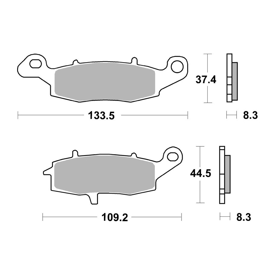 Plaquettes de frein BREMBO route/sport métal fritté - 07KA18SR Plaquettes de frein BREMBO route/sport métal fritté - 07KA18SR