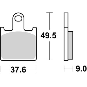 Plaquettes de frein BREMBO route/sport métal fritté - 07KA28SR