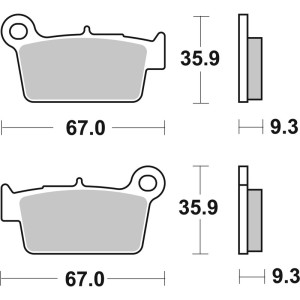 Plaquettes de frein BREMBO Off-Road métal fritté - 07YA41SX