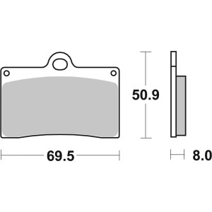 Plaquettes de frein BREMBO route métal fritté - 07BB15SA