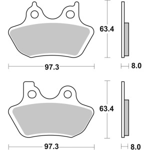 Plaquettes de frein BREMBO route métal fritté - 07HD16SA