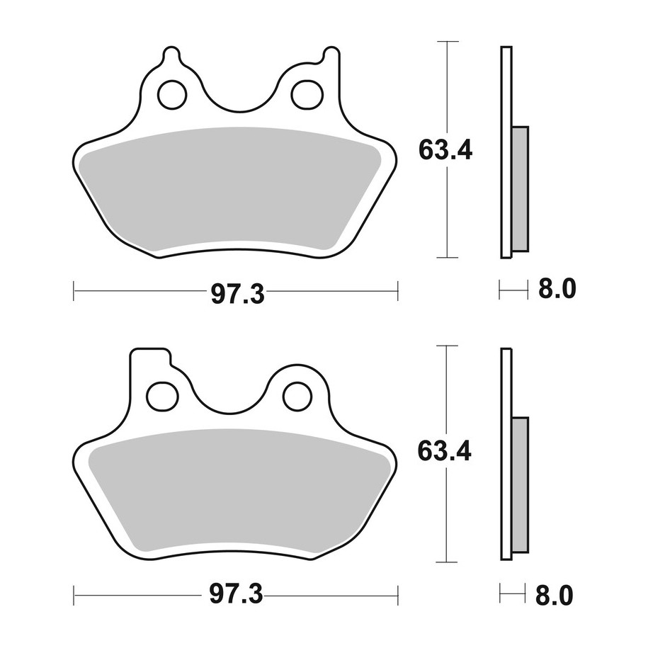Plaquettes de frein BREMBO route métal fritté - 07HD16SA