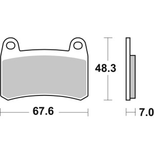 Plaquettes de frein BREMBO route métal fritté - 07GR83SA
