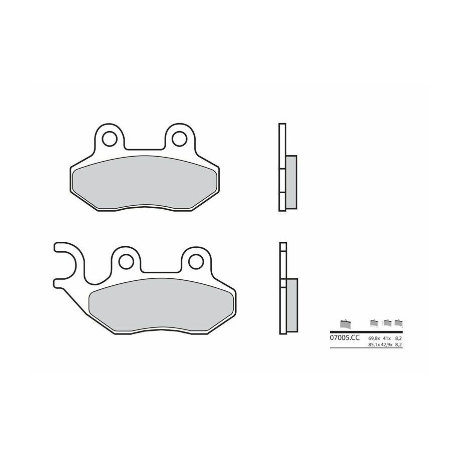 Plaquettes de frein BREMBO Scooter carbone céramique - 07005