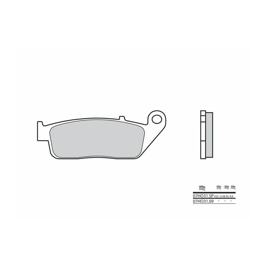 Plaquettes de frein BREMBO route métal fritté - 07HO31SP