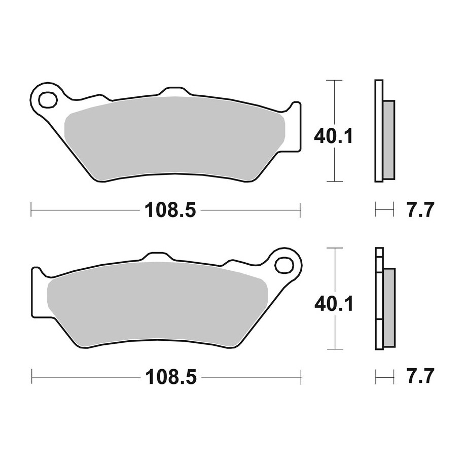 Plaquettes de frein BREMBO route métal fritté - 07BB03LA