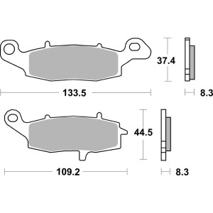 Plaquettes de frein BREMBO route métal fritté - 07KA19LA