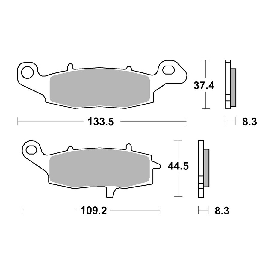 Plaquettes de frein BREMBO route métal fritté - 07KA19LA