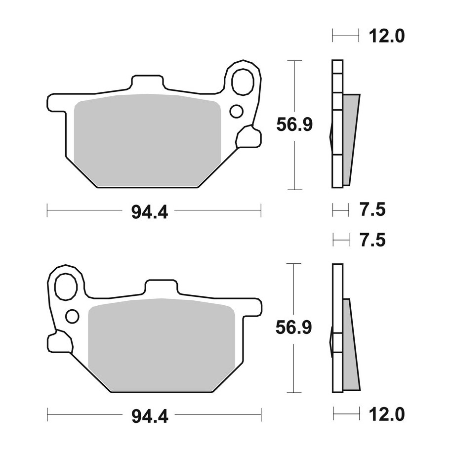 Plaquettes de frein BREMBO route carbone céramique - 07YA0413