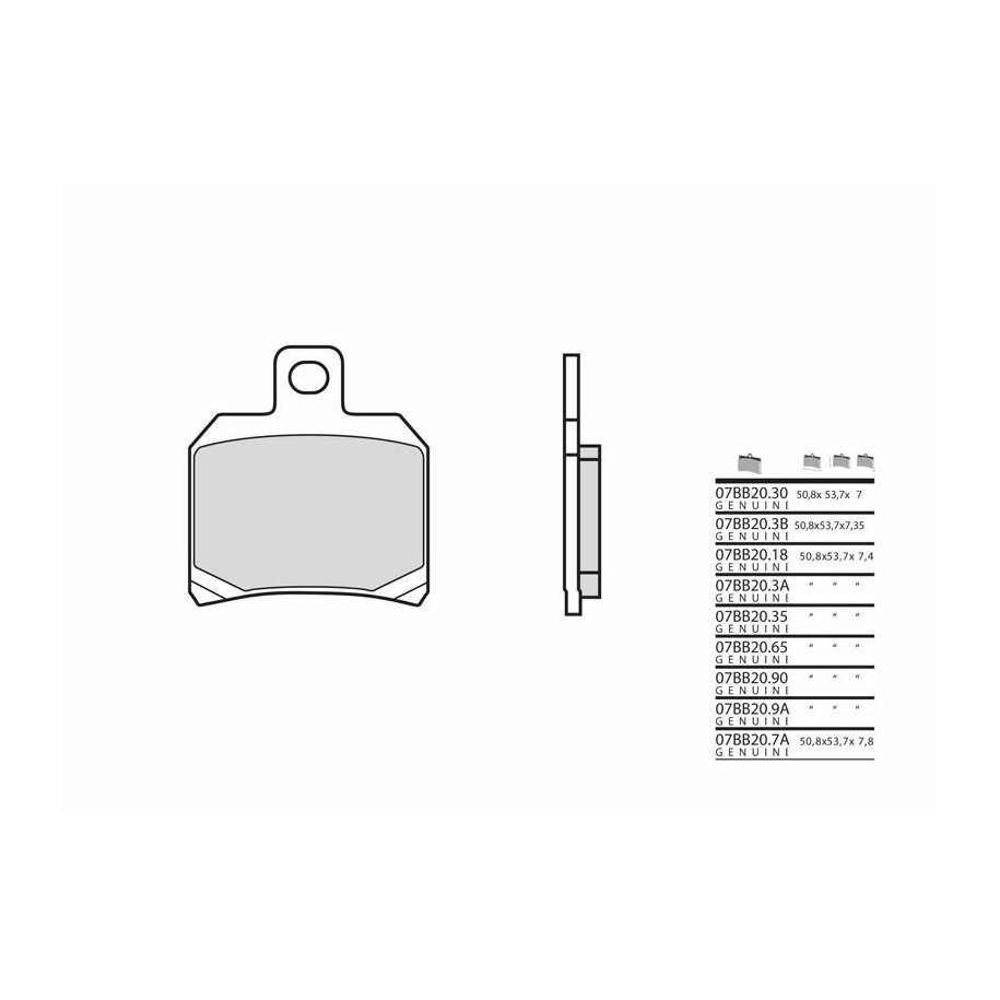 Plaquettes de frein BREMBO métal fritté - 07BB209A