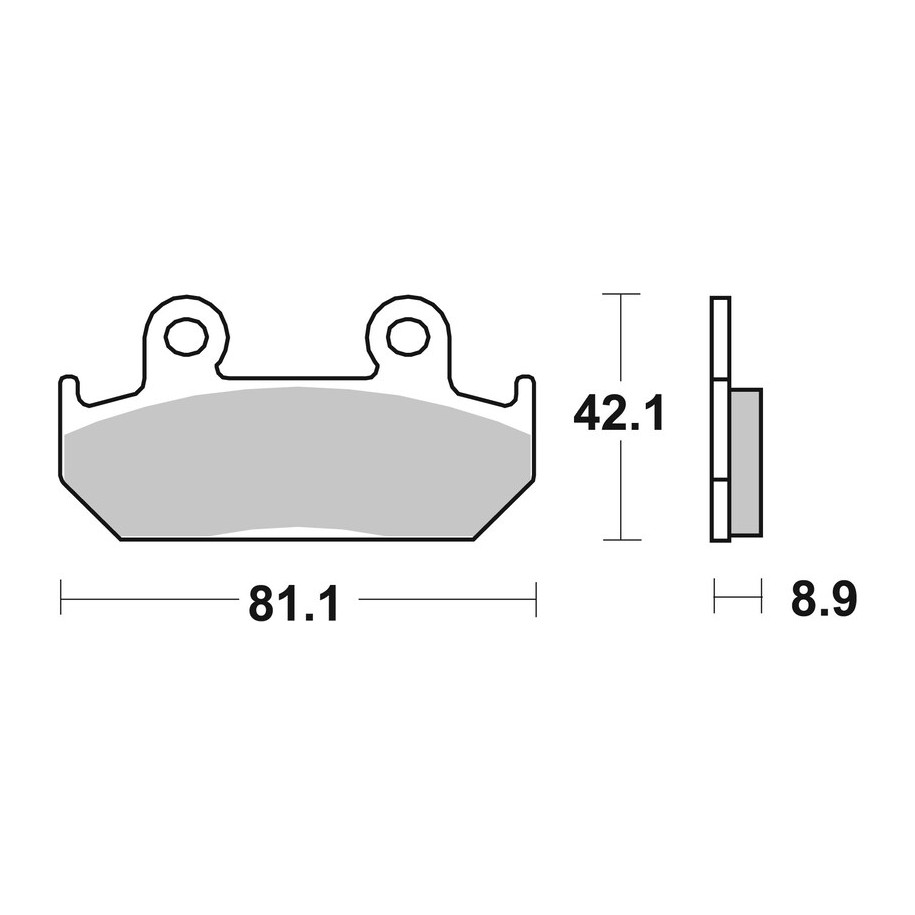 Plaquettes de frein BREMBO route métal fritté - 07HO21SA