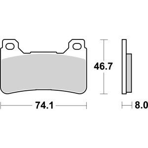 Plaquettes de frein BREMBO route métal fritté - 07HO50LA
