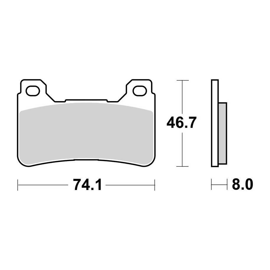 Plaquettes de frein BREMBO route métal fritté - 07HO50LA