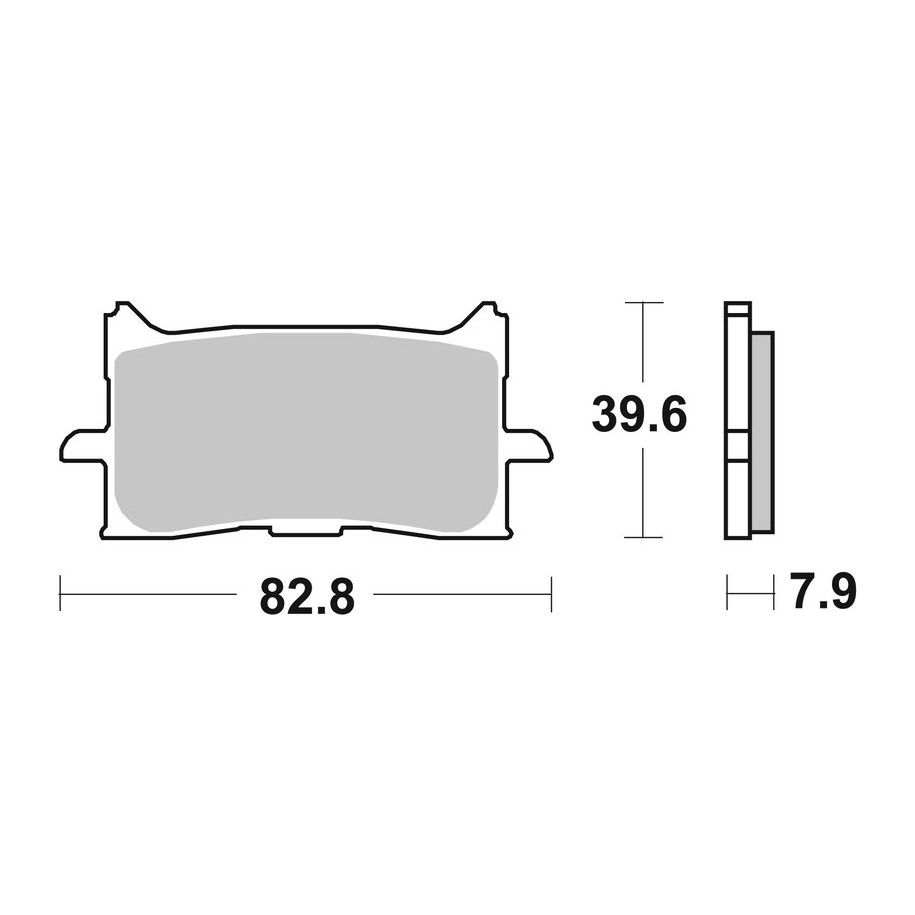 Plaquettes de frein BREMBO route métal fritté - 07HO62LA
