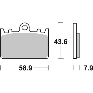 Plaquettes de frein BREMBO route métal fritté - 07KA14SA
