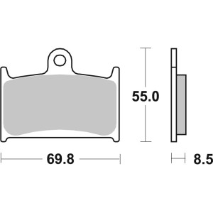 Plaquettes de frein BREMBO route métal fritté - 07SU14LA