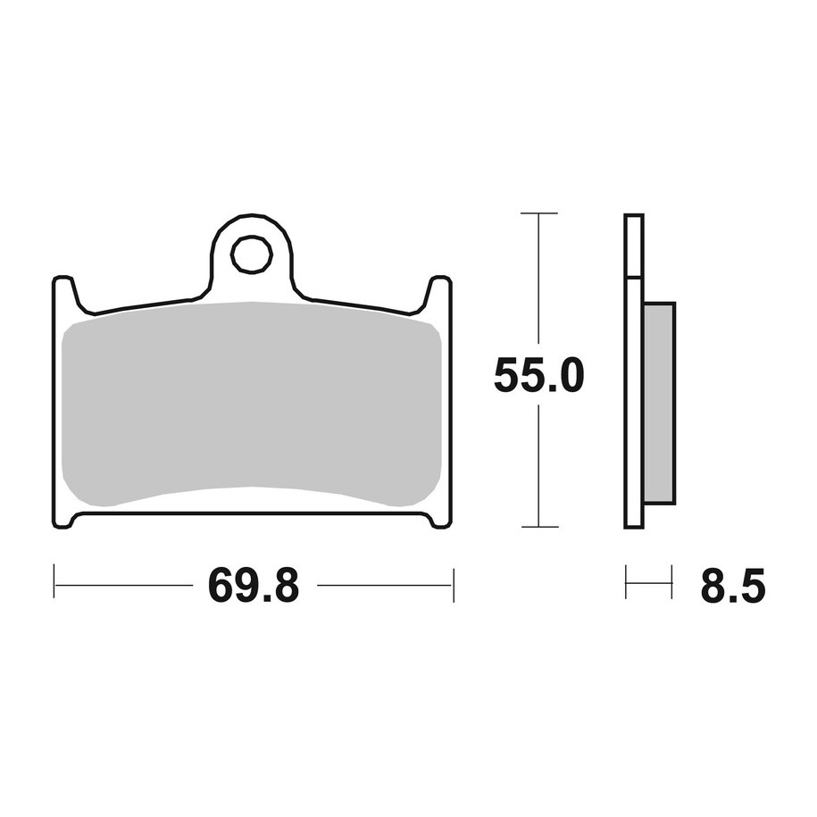 Plaquettes de frein BREMBO route métal fritté - 07SU14LA