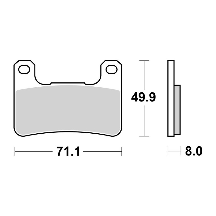 Plaquettes de frein BREMBO route métal fritté - 07SU27SA