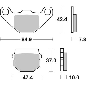 Plaquettes de frein BREMBO route carbone céramique - 07HO1118