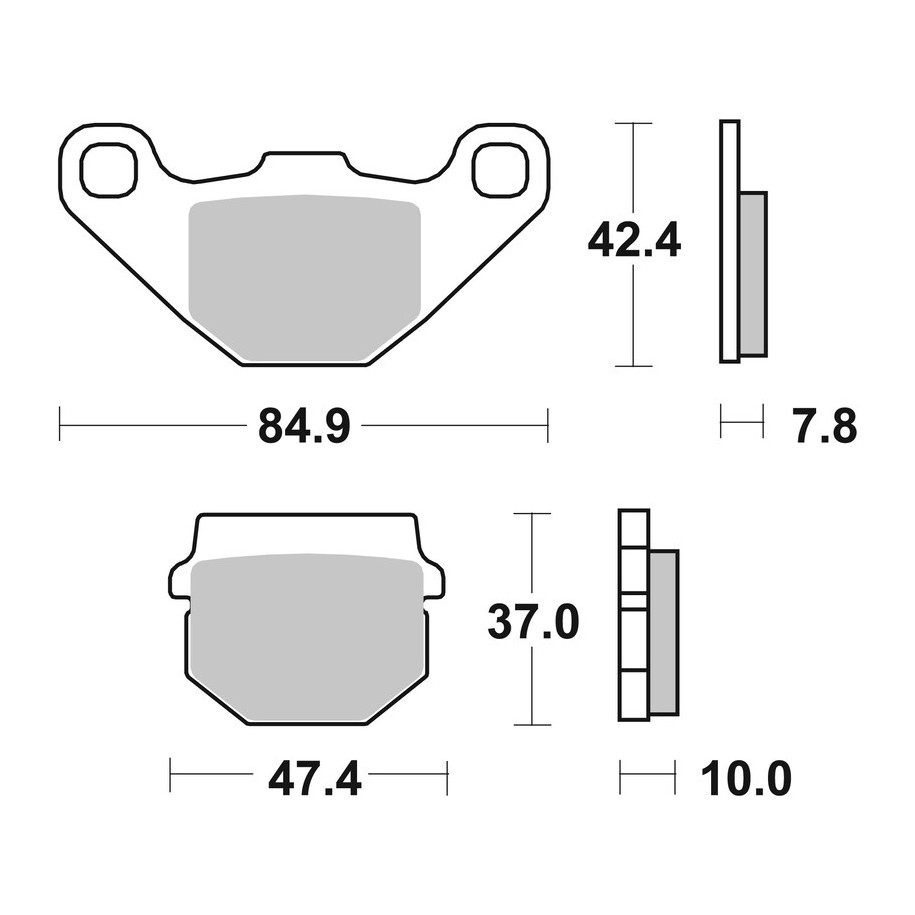 Plaquettes de frein BREMBO route carbone céramique - 07HO1118