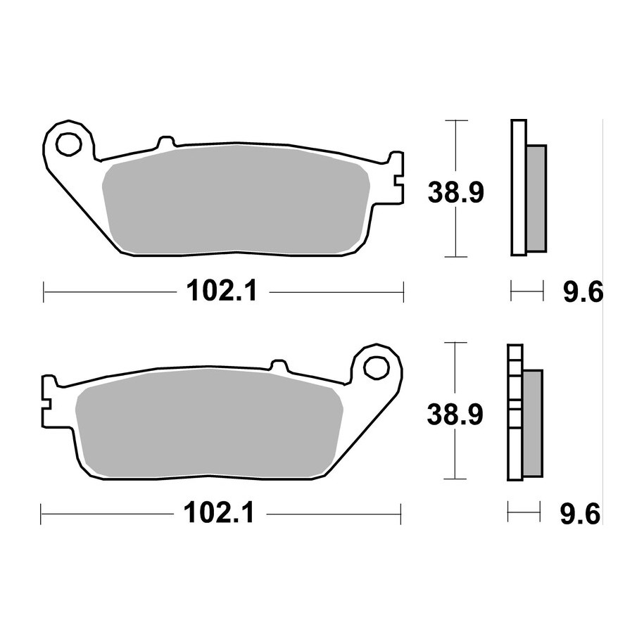 Plaquettes de frein BREMBO route carbone céramique - 07HO4108
