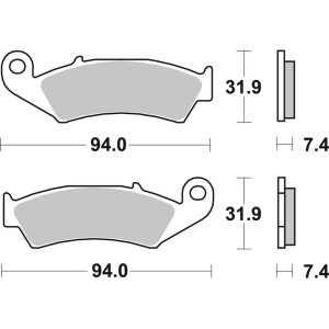 Plaquettes de frein BREMBO Off-Road métal fritté - 07HO25SD