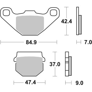 Plaquettes de frein BREMBO route carbone céramique - 07KA0717