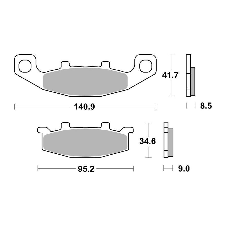 Plaquettes de frein BREMBO route métal fritté - 07KA09SA