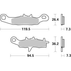 Plaquettes de frein BREMBO Off-Road métal fritté - 07KA22SD