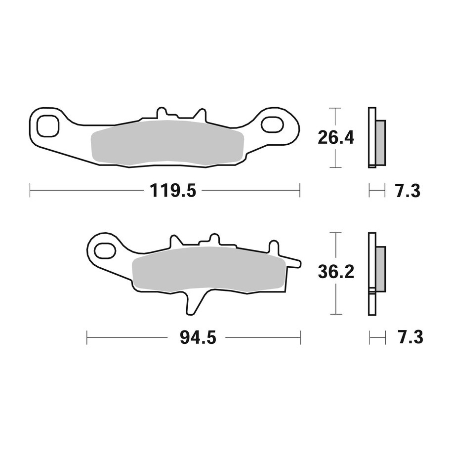 Plaquettes de frein BREMBO Off-Road métal fritté - 07KA22SD