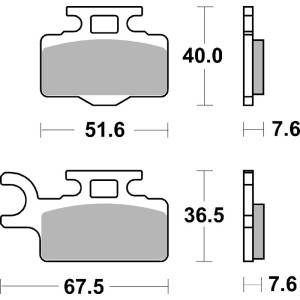 Plaquettes de frein BREMBO Off-Road métal fritté - 07KA27SD