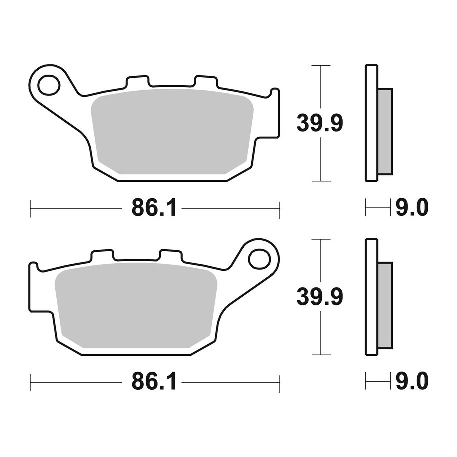 Plaquettes de frein BREMBO route métal fritté - 07HO53SP