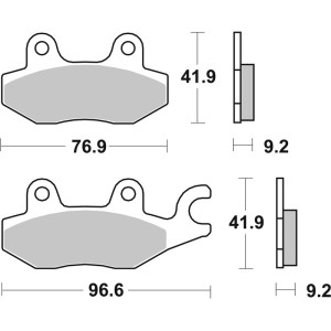 Plaquettes de frein BREMBO Scooter métal fritté - 07033XS