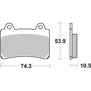Plaquettes de frein BREMBO route métal fritté - 07YA17SP