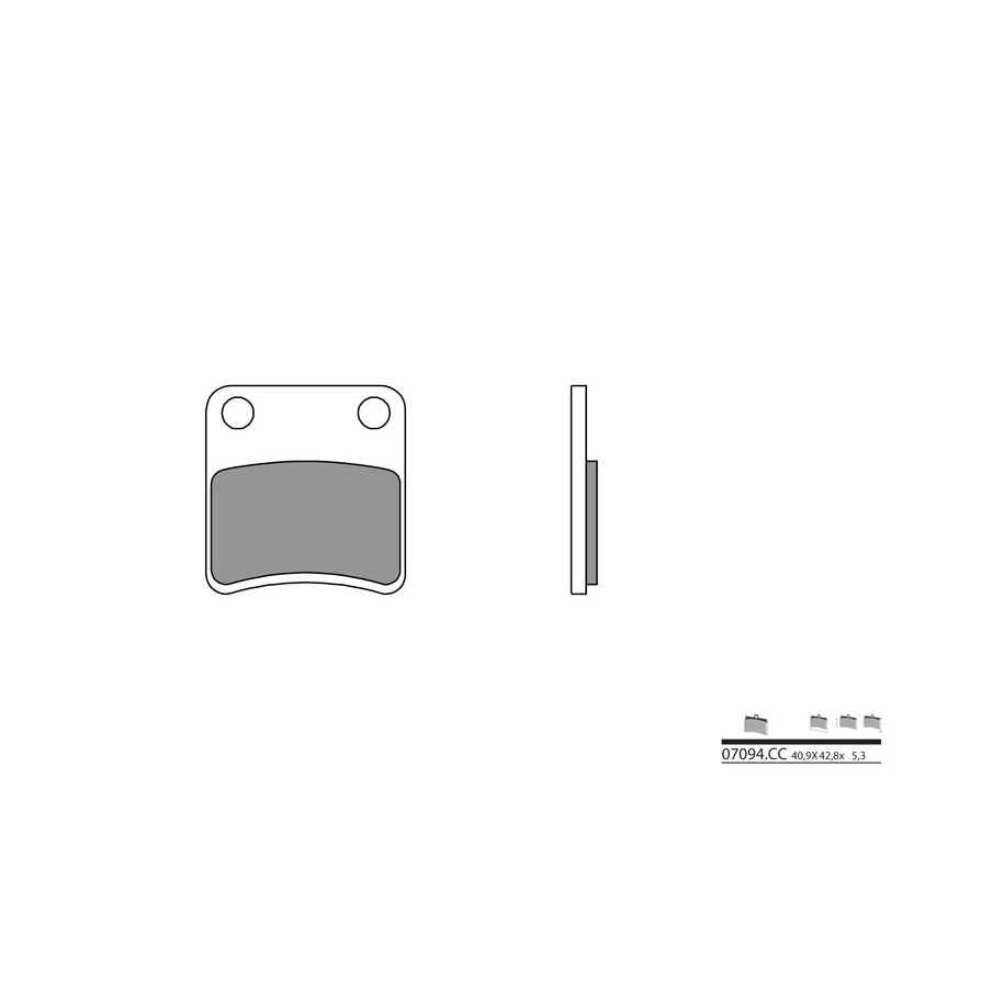 Plaquettes de frein BREMBO Scooter carbone céramique - 07094CC