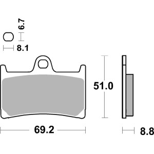 Plaquettes de frein BREMBO type 07YA23 SR métal fritté - sport