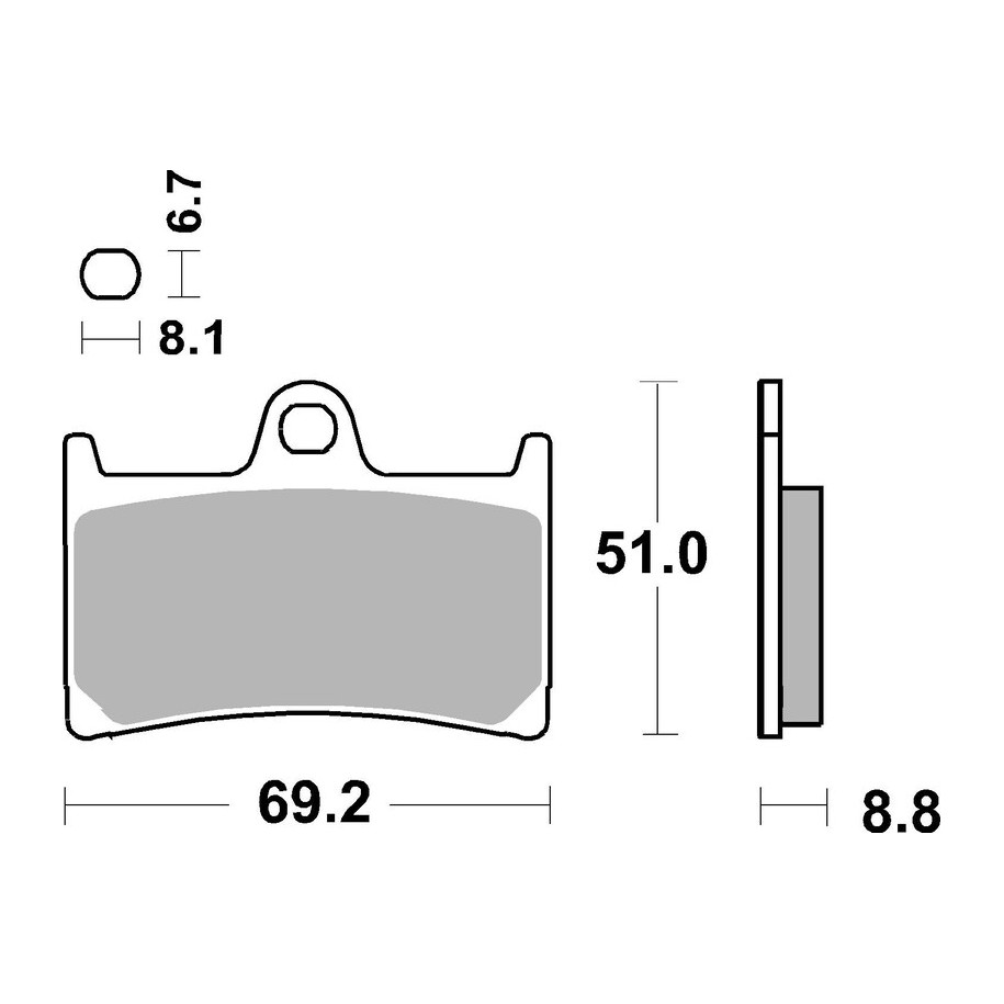 Plaquettes de frein BREMBO type 07YA23 SR métal fritté - sport Plaquettes de frein BREMBO type 07YA23 SR métal fritté - sport