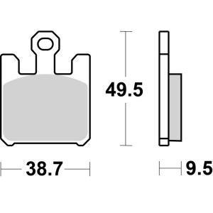 Plaquettes de frein BREMBO type 07SU26 SR métal fritté - sport