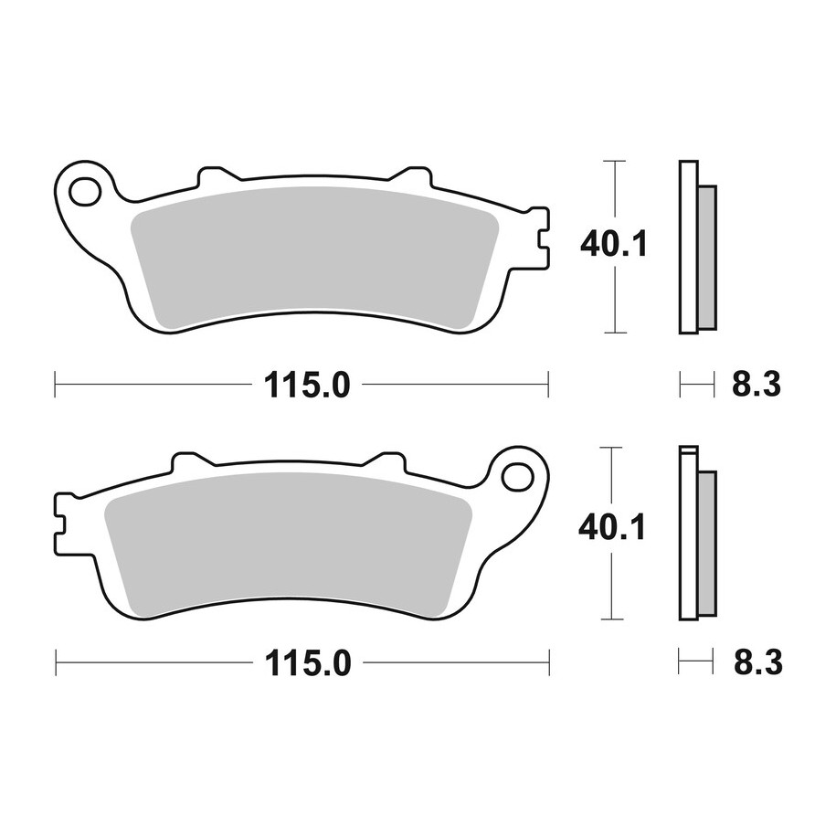 Plaquettes de frein BREMBO route carbone céramique - 07HO4308