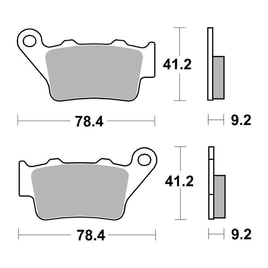 Plaquettes de frein BREMBO métal fritté - 07BB02SP