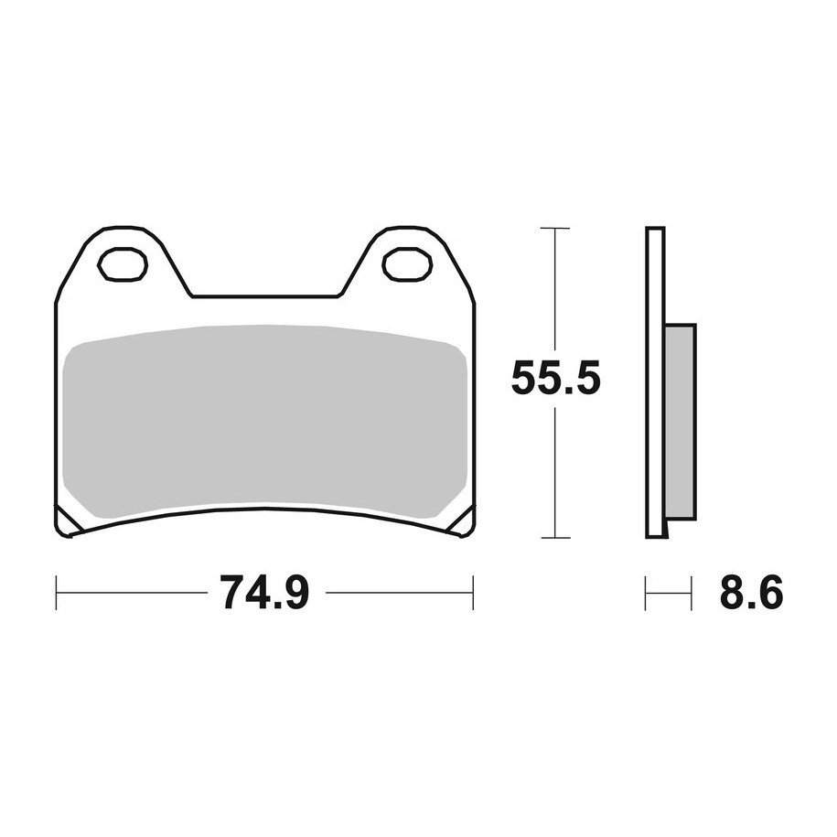 Plaquettes de frein BREMBO route/sport métal fritté - 07BB19SR