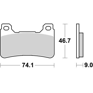 Plaquettes de frein BREMBO route/sport métal fritté - 07HO50SR