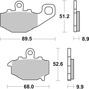 Plaquettes de frein BREMBO route carbone céramique - 07KA1617