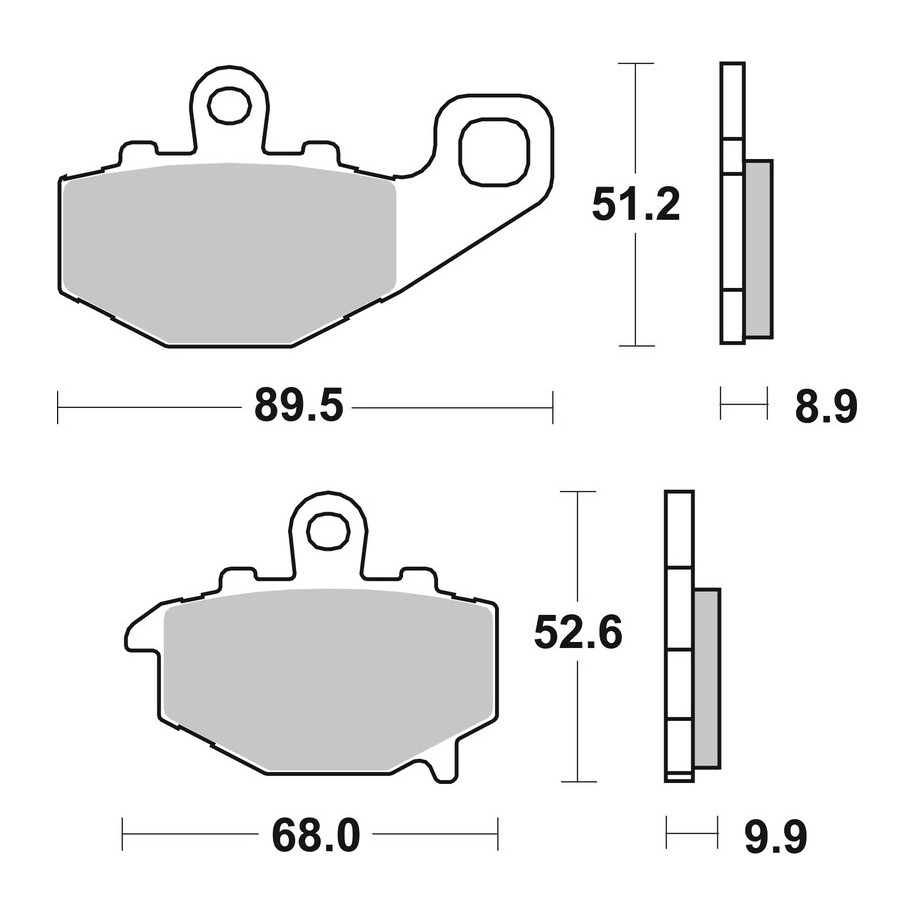 Plaquettes de frein BREMBO route carbone céramique - 07KA1617