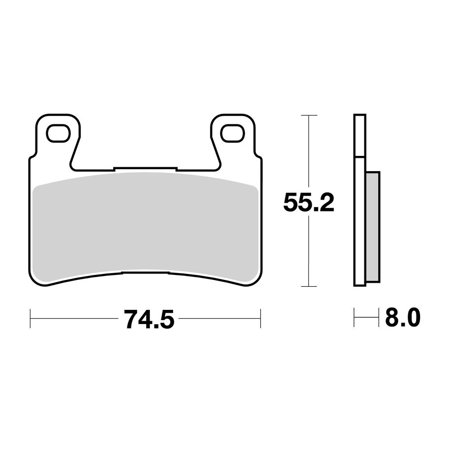 Plaquettes de frein BREMBO carbone céramique - 07HO45RC