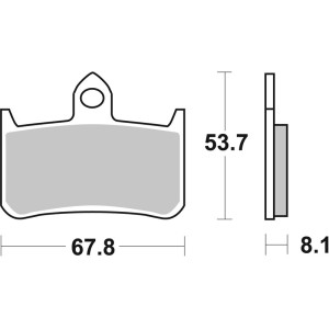 Plaquettes de frein BREMBO route carbone céramique - 07HO2807