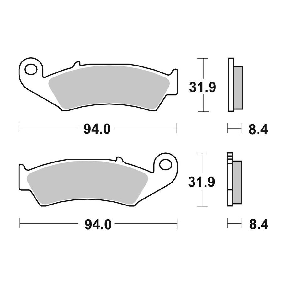 Plaquettes de frein BREMBO route métal fritté - 07HO29SP