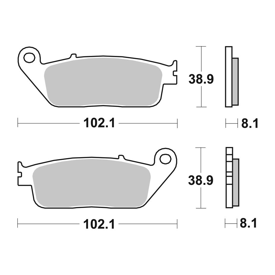 Plaquettes de frein BREMBO route métal fritté - 07HO30SA