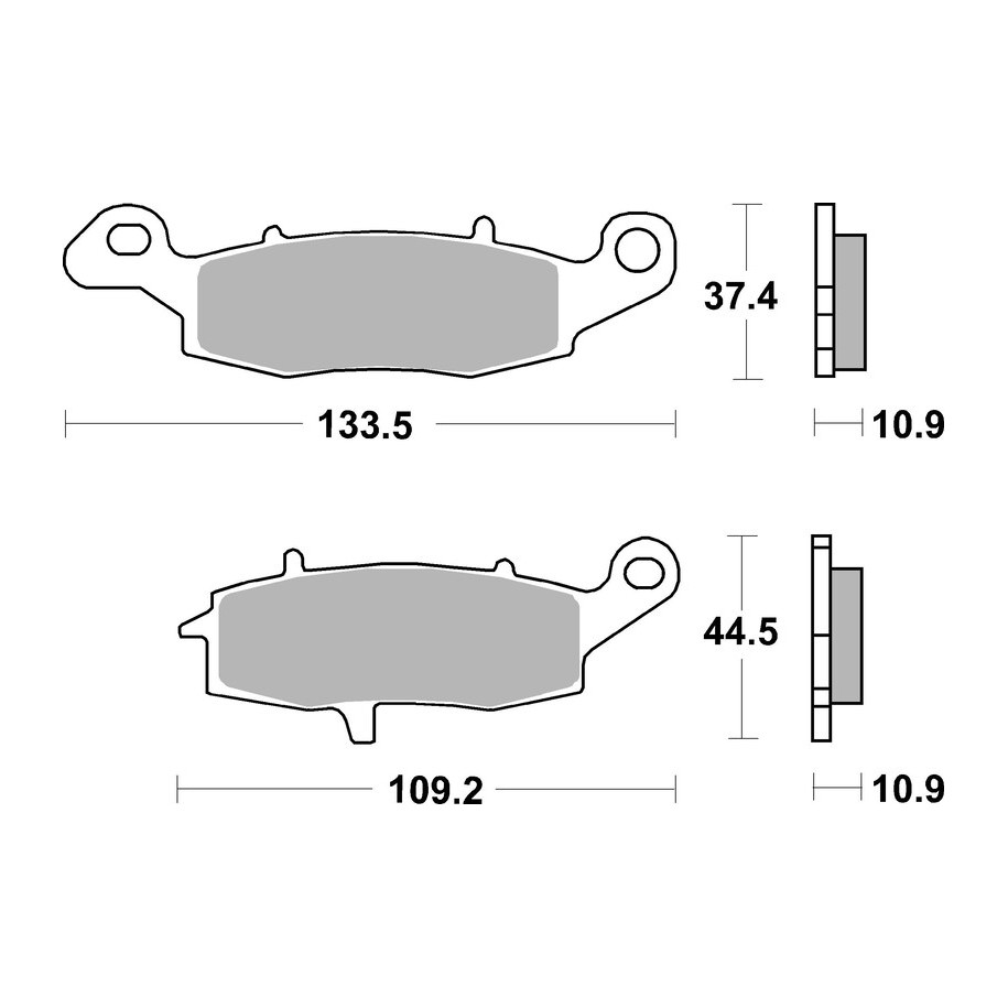 Plaquettes de frein BREMBO route métal fritté - 07KA15SP